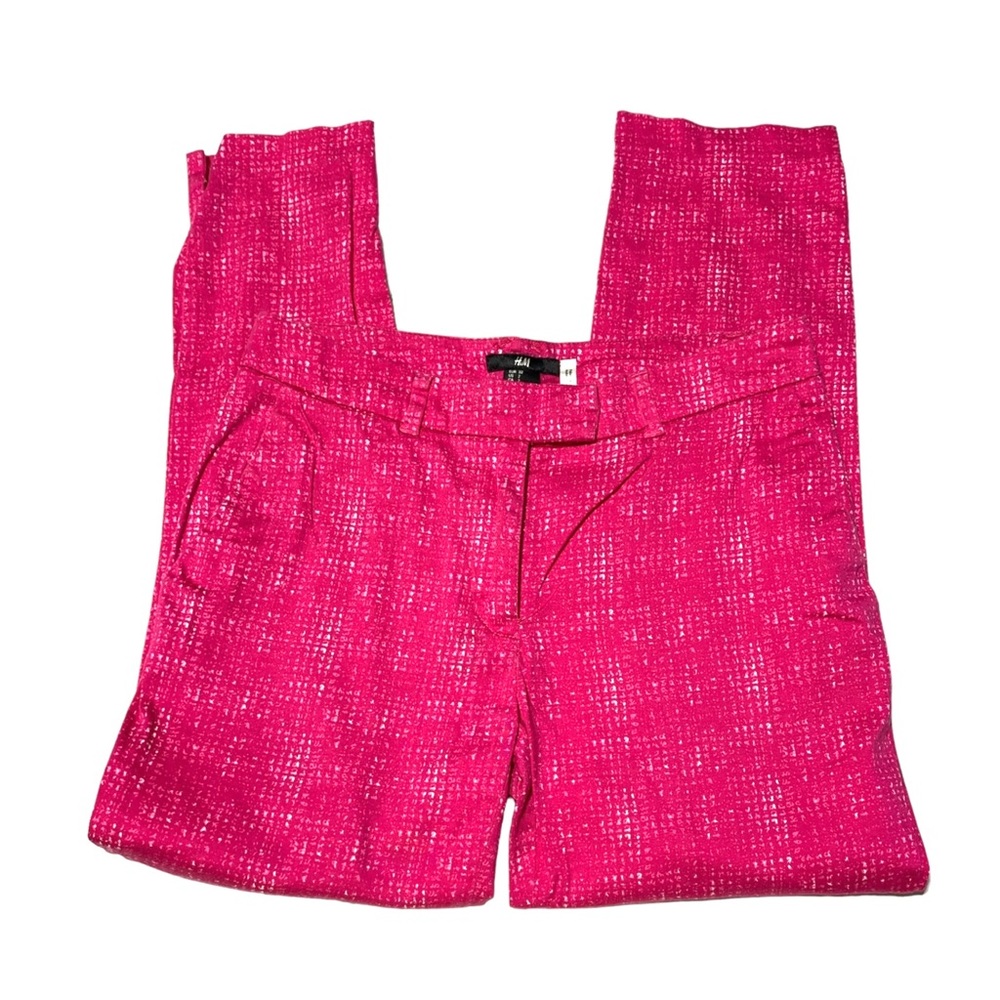 H&M Bright Pink Comfy Cropped Work Pants Size 2
